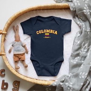 Personalized Baby Colombia National Team Soccer Jersey-Colombia Jersey,Colombia shirt-Soccer Custom/Personalized Baby Onesie-Colombia Tshirt