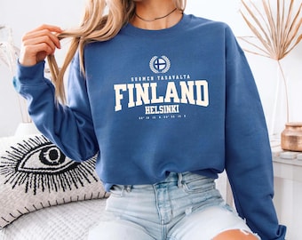 Finland Sweatshirt, Finland Gift,Finland Souvenir-finland pride-vintage finland-northern europe-helsinki gift-finland travel-finland t shirt