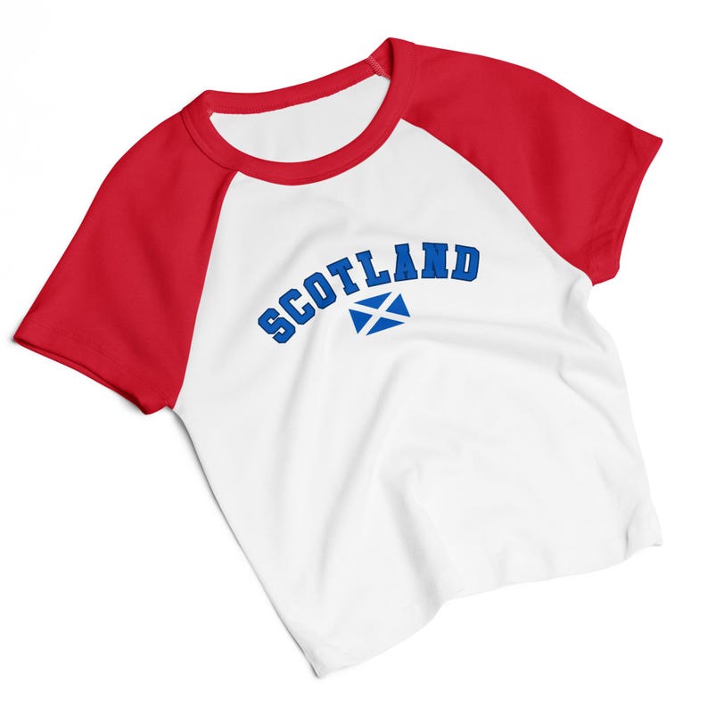 Scotland Scottish  raglan baby tee