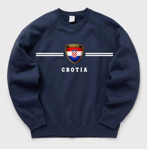 Croatia Sweatshirt, Croatia Soccer Sweater -Croatia gift- Croatia shirt- Croatia crewneck- Croatia jersey image 2