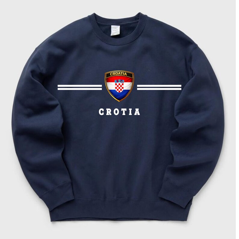Croatia Sweatshirt, Croatia Soccer Sweater -Croatia gift- Croatia shirt- Croatia crewneck- Croatia jersey image 2