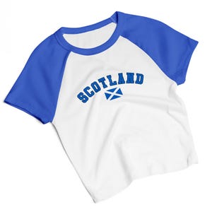 Scotland Scottish  raglan baby tee