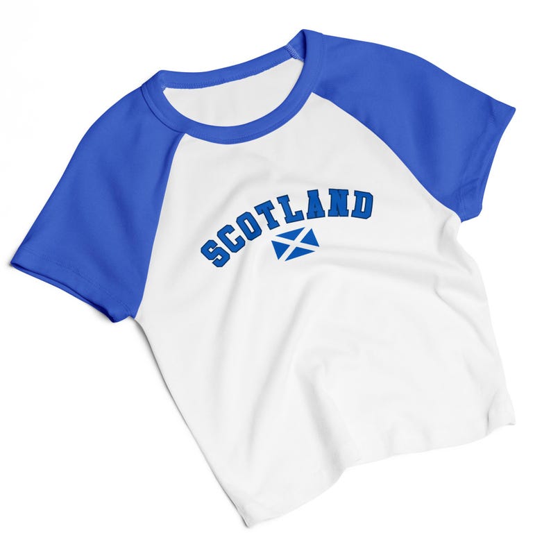 Scotland Scottish  raglan baby tee