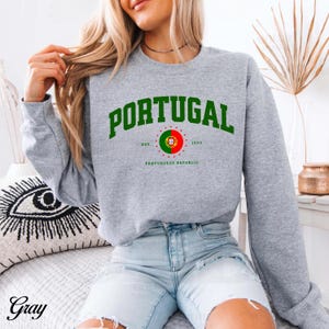 Portugal Flag Sweatshirt, Unisex Travel Pullover- Portugal gift