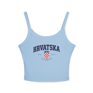 Kroatische voetbaltanktop, Kroatisch shirt voor dames, Kroatische top, Kroatische vlag damestop afbeelding 6