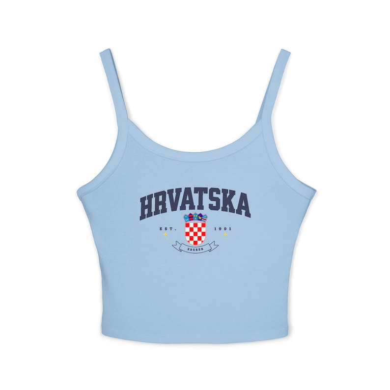 Kroatische voetbaltanktop, Kroatisch shirt voor dames, Kroatische top, Kroatische vlag damestop afbeelding 6