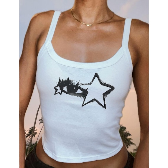 y2k vintage Tank Top Cute Bow Detail Aesthetic Coquette Top Soft Vintage Summer Crop Shirt-Cute Y2K Feminine Outfit-Y2K Vintage Summer Top
