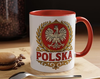 Tazza da caffè polacca, tazza con bandiera polacca, regalo con orgoglio polacco, tazza con tradizione polacca, regalo per mamma o papà polacco