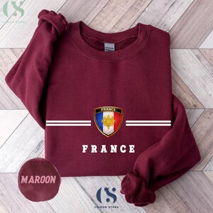 France National Team Sweatshirt - French Soccer Sweater - Paris Football Jersey - France Gift - French Souvenir - Allez Les Bleus Shirt image 2