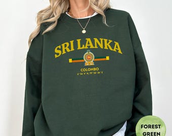 Sudadera de Sri Lanka - Camiseta de Sri Lanka - Bandera de Sri Lanka - Sri Lanka vintage, regalo de Sri Lanka - Camisa de Sri Lanka