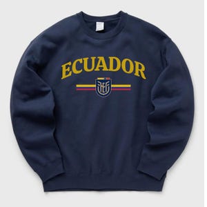 Ecuador National Team Sweatshirt, Ecuador Soccer Sweater -Ecuador gift- Ecuador shirt- latina pride- Ecuador crewneck- Ecuador jersey
