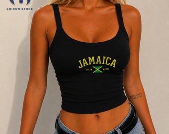 Jamaica Women's Ribbed Tank Top Shirt - Etsy
