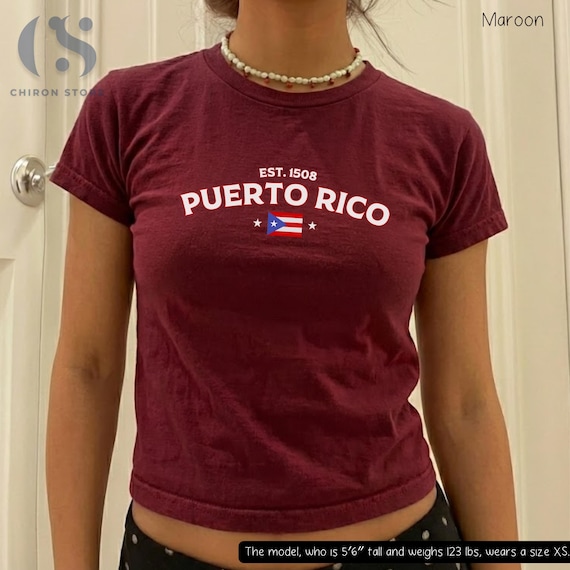 Puerto Rico Baby Tee, Puerto Rico T-Shirt, Puerto Rico shirt, Puerto Rico gift, Vintage 2000s 90's Baby Tee