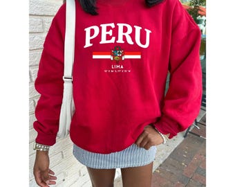 Peru Unisex Sweatshirt, peruvian swetshirt- Latinx Pride Sweatshirt -peruvian flag- peruvian pride- unisex crewneck- Peruana Sweatshirt