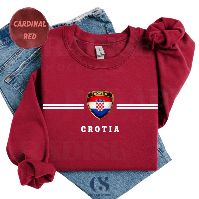 Croatia Sweatshirt, Croatia Soccer Sweater -Croatia gift- Croatia shirt- Croatia crewneck- Croatia jersey image 7