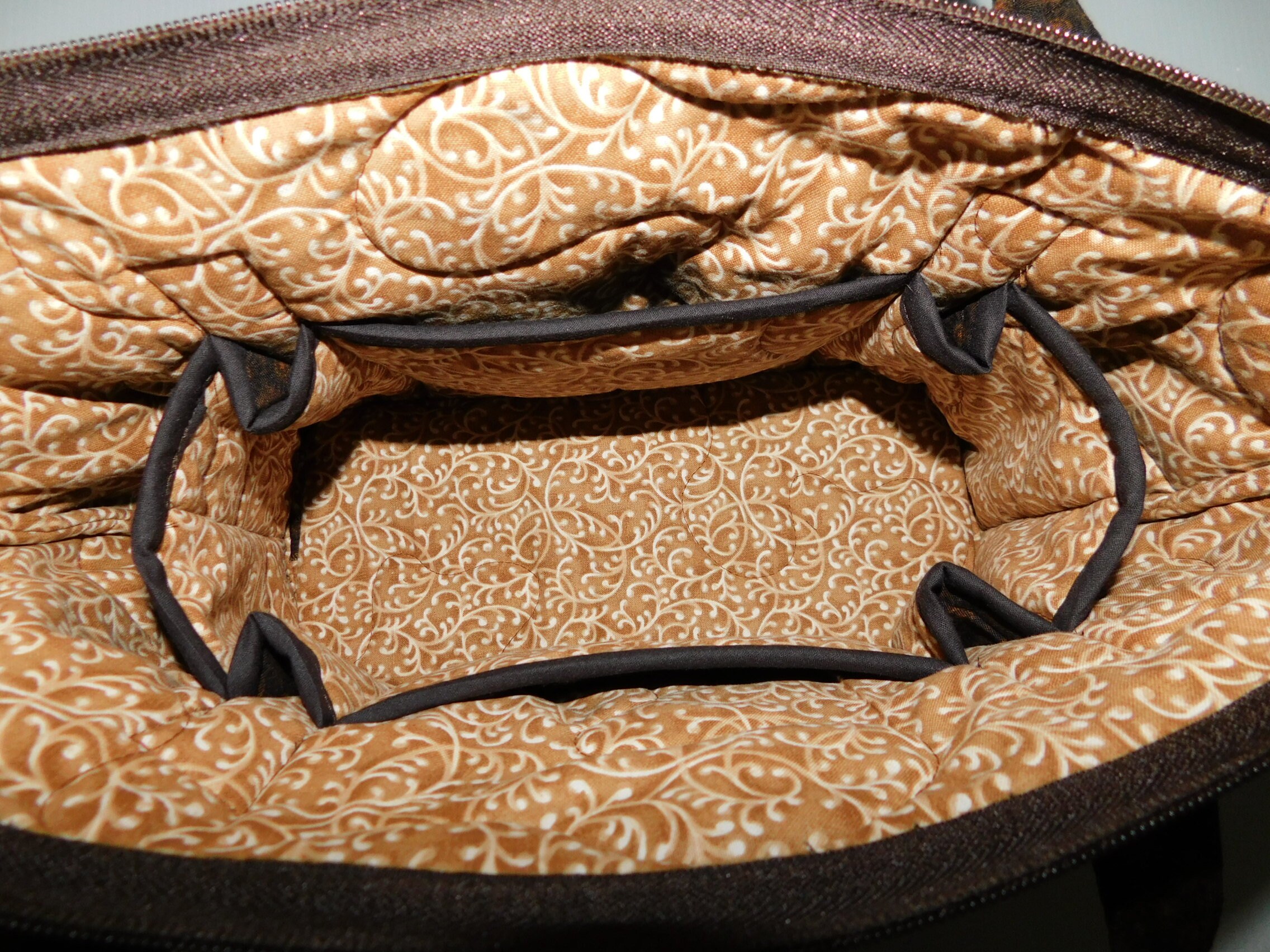 bolso acolchado tela