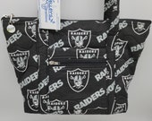 Quilted Fabric Handbag Purse Oakland Raiders Football NFL