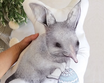 Easter Bilby Stuffie, Medium Size. Australian Animal Softie, Plush Soft Toy. Illustration by flossy-p.