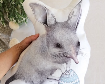 Pascua Bilby Stuffie, tamaño mediano. Australian Animal Softie, peluche suave. Ilustración de flossy-p.