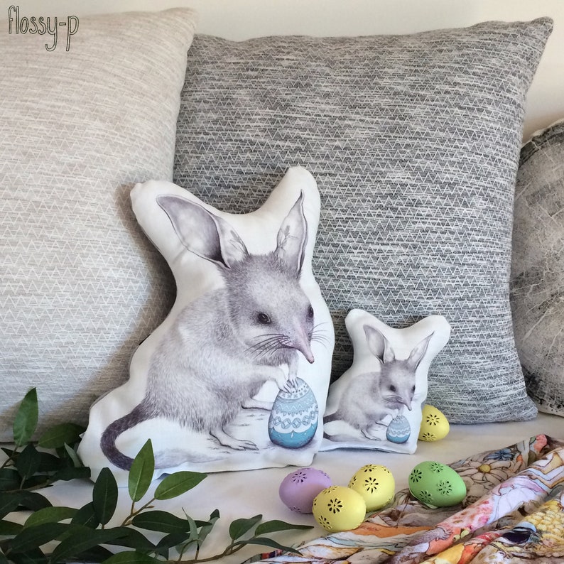 Easter Bilby Stuffie, Medium Size. Australian Animal Softie, Plush Soft Toy. Illustration by flossy-p. zdjęcie 3