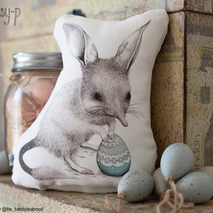 Easter Bilby Stuffie, Baby Size. Australian Animal Softie, Plush Soft Toy. Illustration by flossy-p. image 3