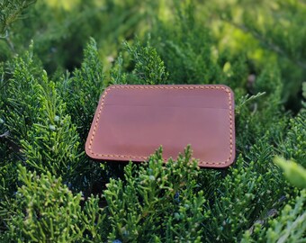 Handmade Leather cardholder, leather cardholdet , minimalistic wallet, leather unisex wallet