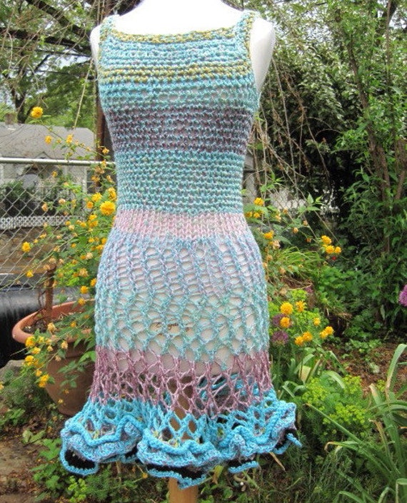 Hand Knit and Crocheted Dress Great for ...