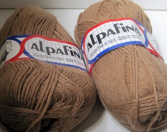 2 skeins of Alpafina yarn destash