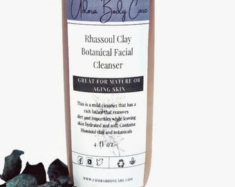 Rhassoul Clay Botanical Facial Cleanser 4 oz Skin Care, Cleanser, Facial Care