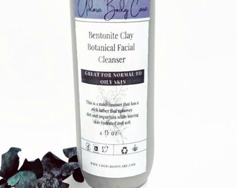 Bentonite Clay Botanical Facial Cleanser 4 oz Skin Care, Cleanser, Facial Care