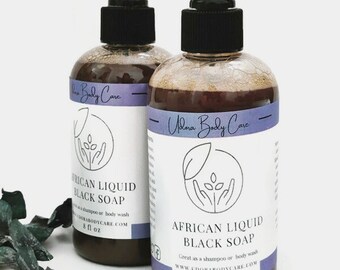 Rich Liquid African Black Soap 8 z You Pick Your Scent~Bath Care