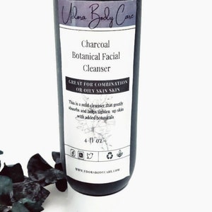 Charcoal Botanical Facial Cleanser 4 oz Skin Care, Cleanser, Facial Care image 1