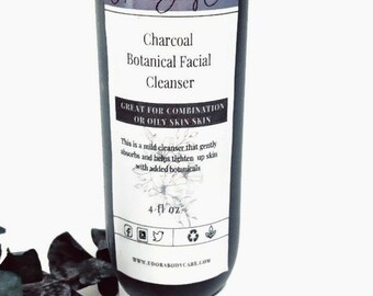 Charcoal Botanical Facial Cleanser 4 oz Skin Care, Cleanser, Facial Care