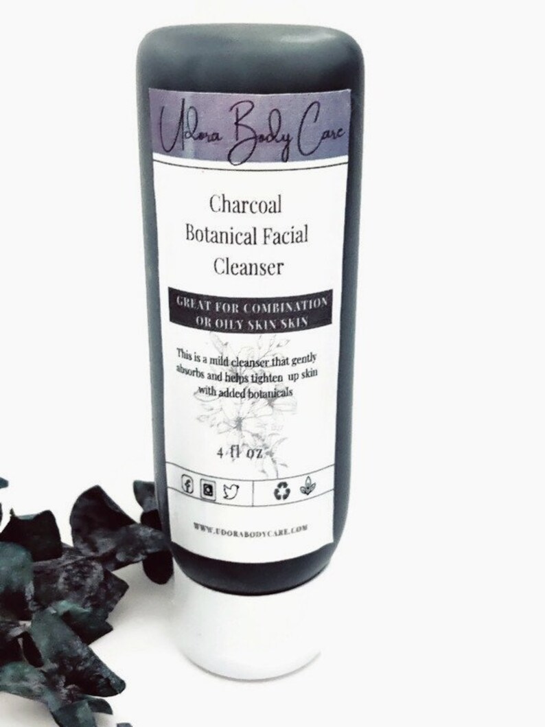 Charcoal Botanical Facial Cleanser 4 oz Skin Care, Cleanser, Facial Care image 1