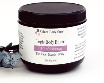 Triple Body Butter Cream 4 oz ~3-1 Moisturizer ~Body Care~Skin Care