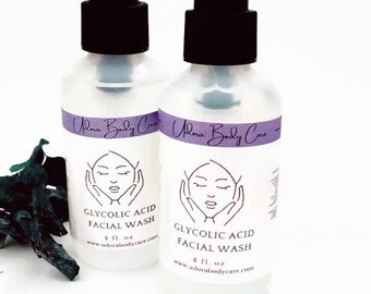 1-Glycolic Acid Foaming Facial Wash - Skin Care, Rose Hip Extract, Burdock Root, Lavender Extract, Lemon Peel Extract,