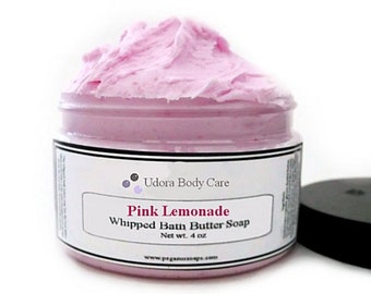 Pink Lemonade Whipped Bath Butter Soap. 4 oz~Bath Care~Shaving