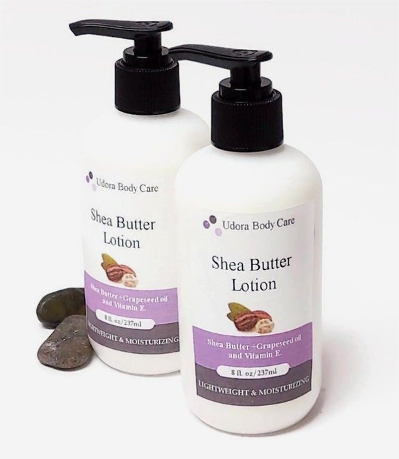 Shea Butter Lotion 8 oz Vegan Friendly Dry Skin Care Body Etsy