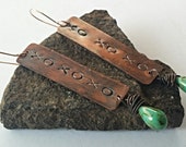 Copper Patina Earrings XOXO