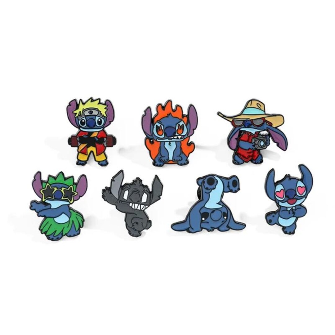 Set of 7 Cartoon Lilo & Stitch Brooches Enamel Pins for Backpacks ...