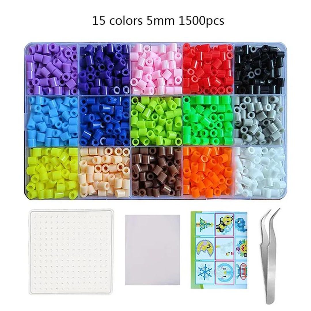 Pixel Art Puzzle Kit: 15 Colors Melting Beads Set for DIY 3D Puzzles ...
