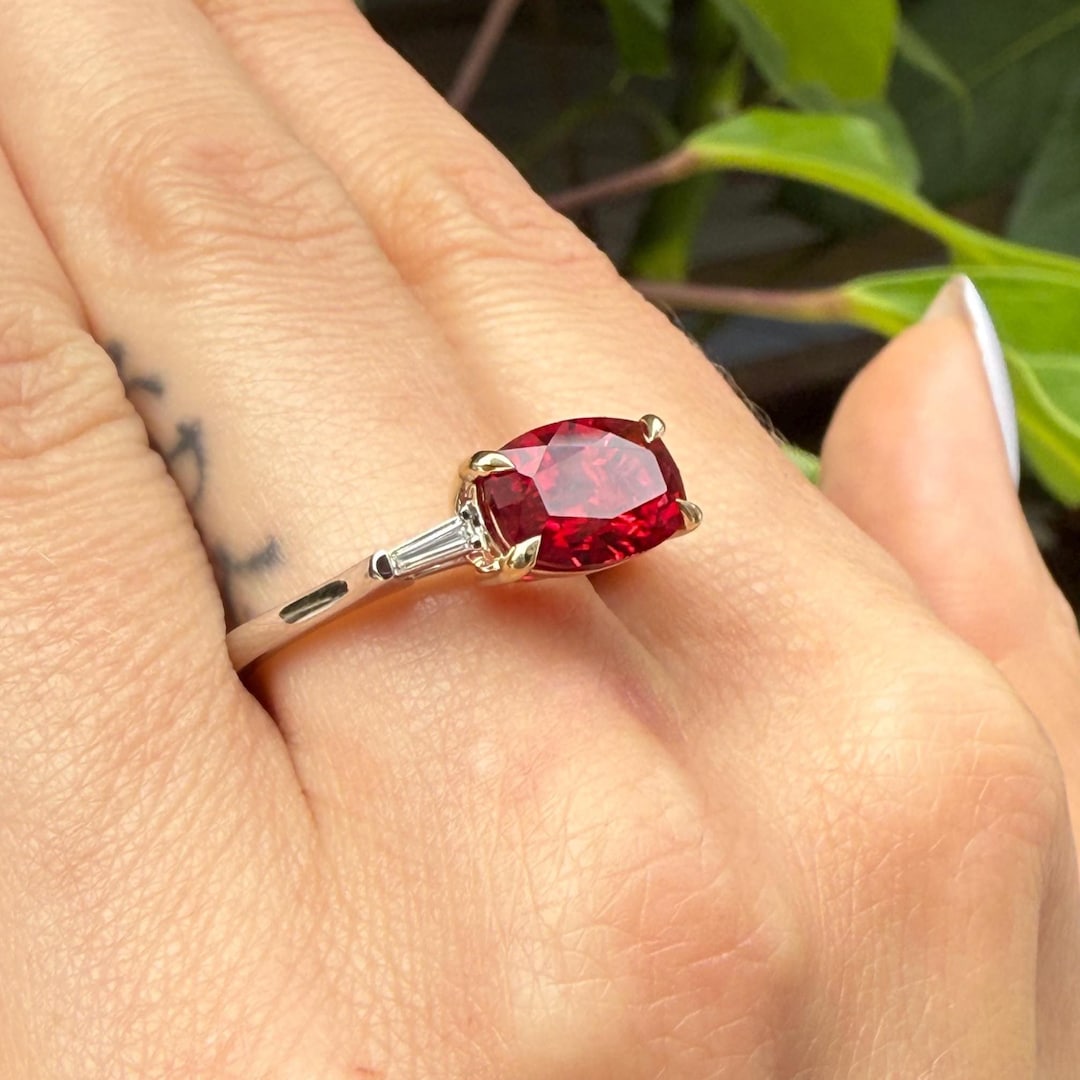 サイズ20.5新品未使用Lab Grown Ruby（人工培育ルビー）リング指輪