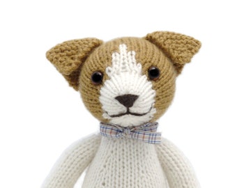 Fudge the Jack Russell Terrier Toy Knitting Pattern