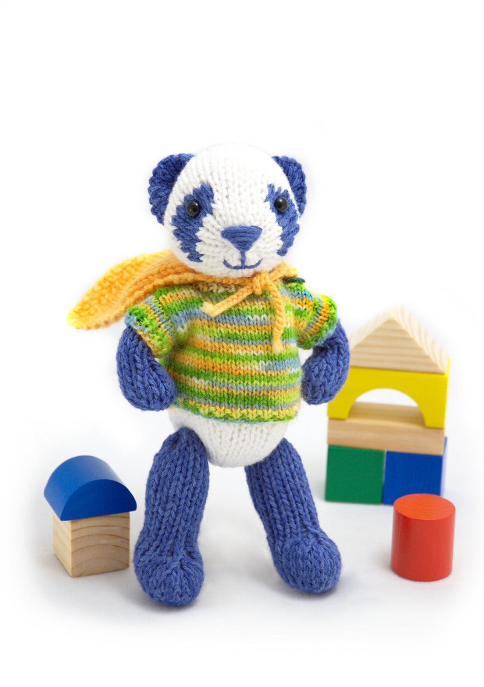 Super Panda Knitting Pattern Etsy España