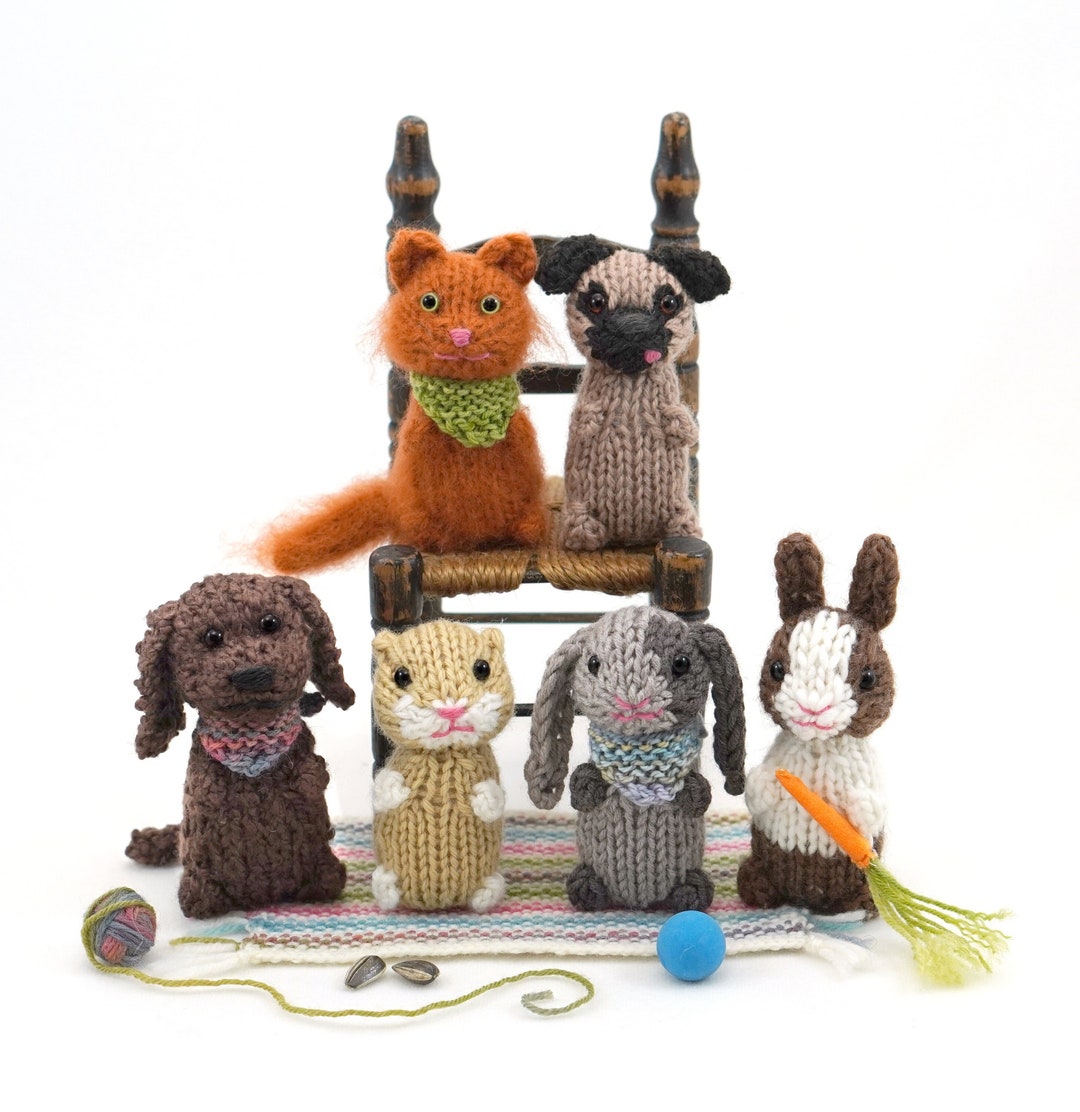 Knitted Pocket Animals Rabbit Petite Pocket Pets Knitting Pattern - Etsy