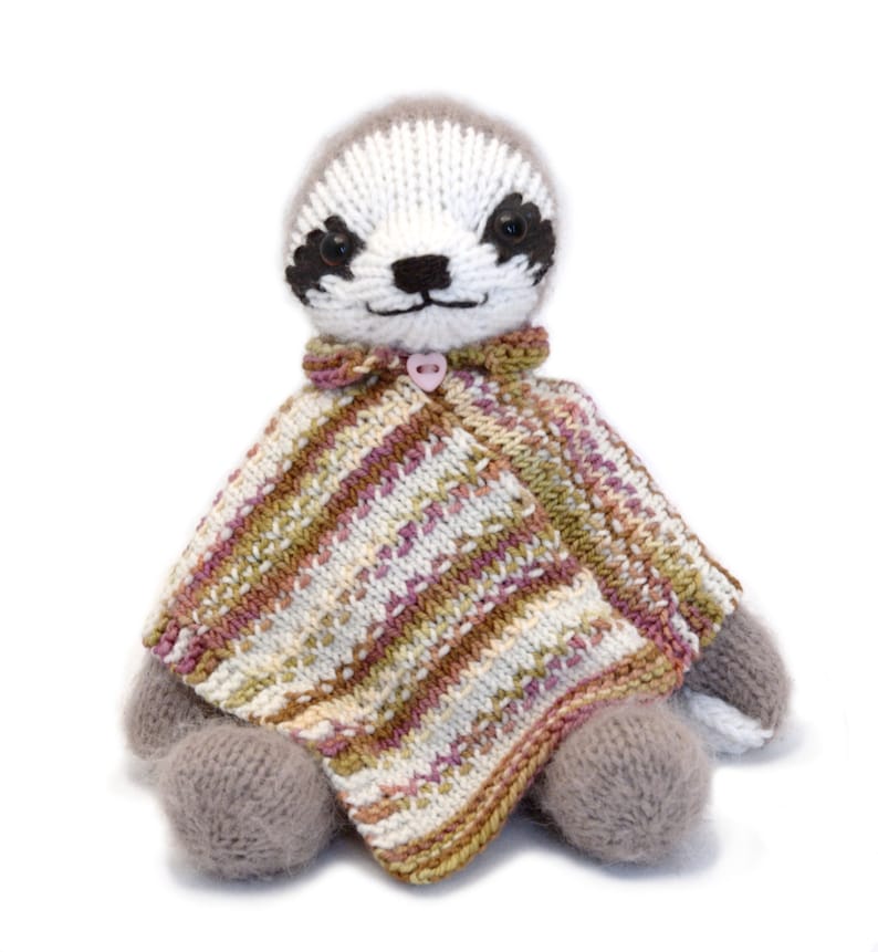 Three-Toed Sloth Knitting Pattern image 4