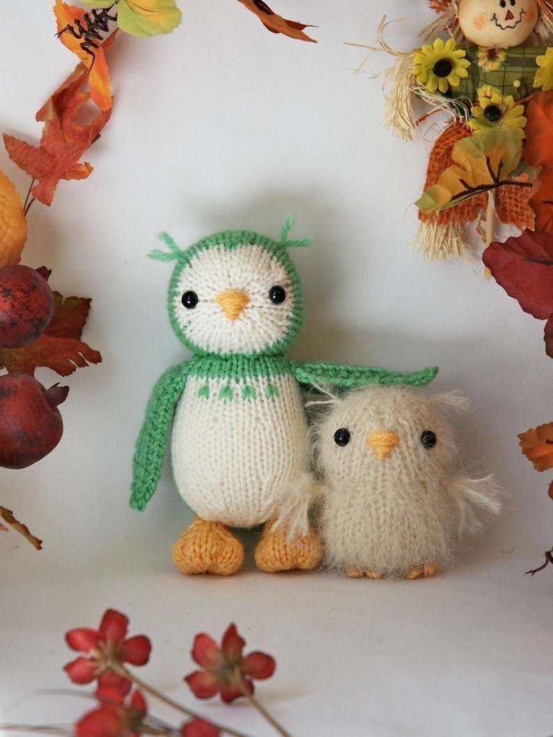 Owl and Baby knitting pattern image 1