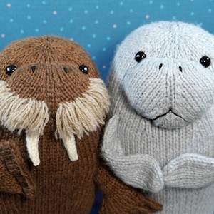 Sea Potatoes: Walrus and Manatee Knitting Pattern