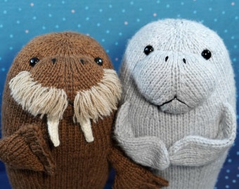 Sea Potatoes: Walrus and Manatee Knitting Pattern