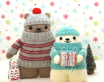 Ursula and Bernard Bear Knitting Pattern